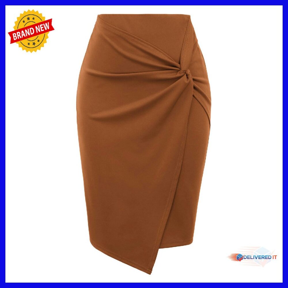 Elastic High Waist Pencil Skirt Tummy Control Work Wear